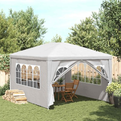 vidaXL Cort de petrecere, alb, 3 x 4 m foto