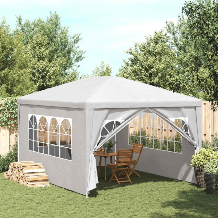 vidaXL Cort de petrecere, alb, 3 x 4 m