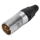 Conector de lipit XLR 3 pini tata, NEUTRIK NC3MXX-EMC-SOM