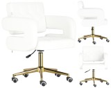 Taburet cosmetic pentru coafat cu spătar scaun SPA mobil Amalfi