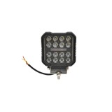 Proiector patrat LED cu DRL 9-80V, 68W, alb-galben, carcasa aluminiu IP67
