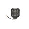 Proiector patrat LED cu DRL 9-80V, 68W, alb-galben, carcasa aluminiu IP67