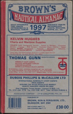 Brown&amp;#039;s Nautical Almanac 1997 foto