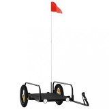 Cumpara ieftin Remorca de bicicleta, negru, 122x53x31 cm, fier