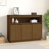 Cumpara ieftin Servantă, maro miere, 104,5x34x80 cm, lemn masiv de pin