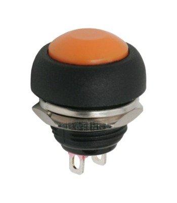 Buton 1 circuit 1A 250V OFF-ON portocaliu fara retinere foto