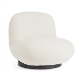 Cumpara ieftin Fotoliu otel negru textil alb Margot 81x95x71 cm