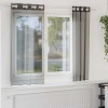 VidaXL Perdele Voile cu Oeli 2 buc Negru 140x175 cm 4102060