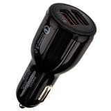 Incarcator auto 12-24V 33W USB QC3.0 18W +USB 15W SJ-010 SPACER