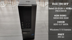 Calculator Dell Optiplex 790 Intel i3-2120 4GB RAM 240 GB Windows 7/10 foto