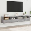 VidaXL Comode TV de perete, 2 buc., gri sonoma, 80x30x30 cm, lemn 836879