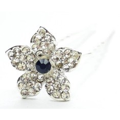 Ac coc 2192 &ndash; accesoriu discret cu floare metalica si pietricele