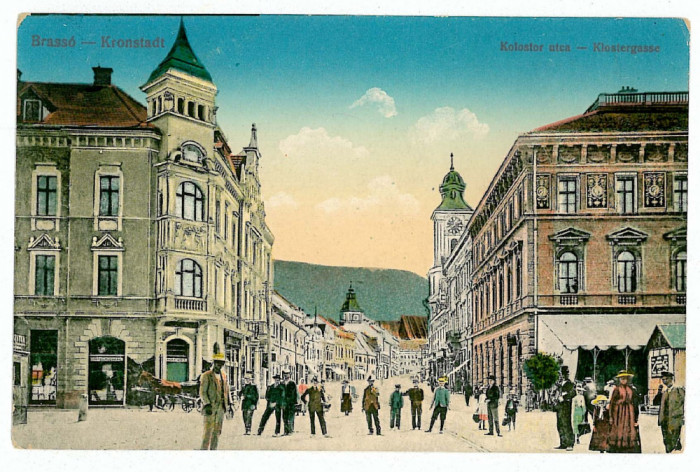 1081 - BRASOV, Market - old postcard - used - 1908