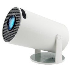 Video Proiector Portabil cilindric HY300, Inteligent, HD 1280&times;720, Wireless, Compatibil cu Android/iOS, AC, 19 x 11 x 9 cm, Alb