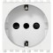 Priza schuko standard german + italian 2M Vimar Arke alb 19209.B