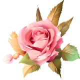 Cumpara ieftin Sticker decorativ, Floare, Roz, 63 cm, 10111ST, Oem