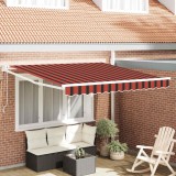 VidaXL Marchiză Retractabilă Automată Portocalie și Maro 300 x 250 cm