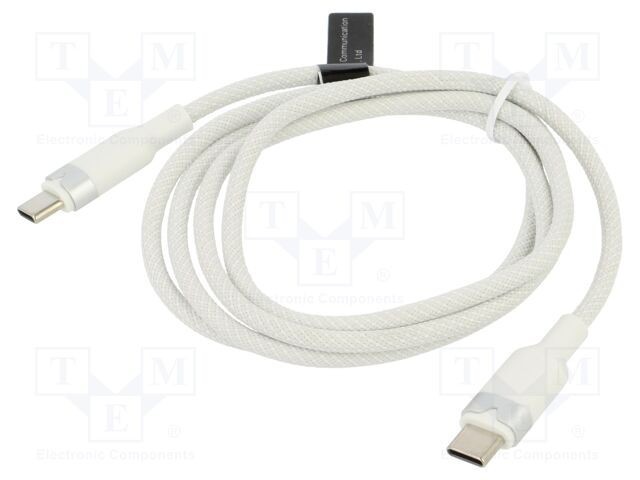 Cablu USB 2.0 USB C 1m alb nichelat VENTION