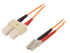 Patch cord fibră OM2 LC/UPC SC/UPC 2m portocaliu LSZH