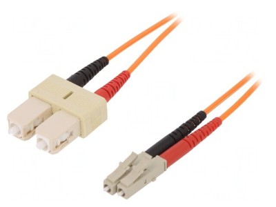 Patch cord fibră OM2 LC/UPC SC/UPC 2m portocaliu LSZH foto