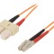 Patch cord fibră OM2 LC/UPC SC/UPC 2m portocaliu LSZH