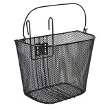 Cos pentru bicicleta Elfix, 34 x 23 x 25 cm, metal, detasabil, Negru, General