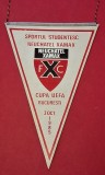 Fanion meci fotbal SPORTUL STUDENTESC BUCURESTI - NEUCHATEL XAMAX (Cupa UEFA 03.10.1985)