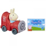 PEPPA PIG MASINUTA BUGGY LOCOMOTIVA SI FIGURINA IEPURASUL REBECCA, Hasbro