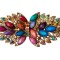 Clama de par coada de paun, Vintage, 11 cm, Multicolor, 63BJ