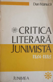 CRITICA LITERARA JUNIMISTA 1864-1885-DAN MANUCA