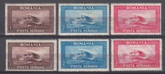 ROMANIA 1928 LP 80 LP 80 a POSTA AERIANA C. RAIU FILIGRAN VERTICAL+FILIGRAN ORIZONTAL SERII SARNIERA