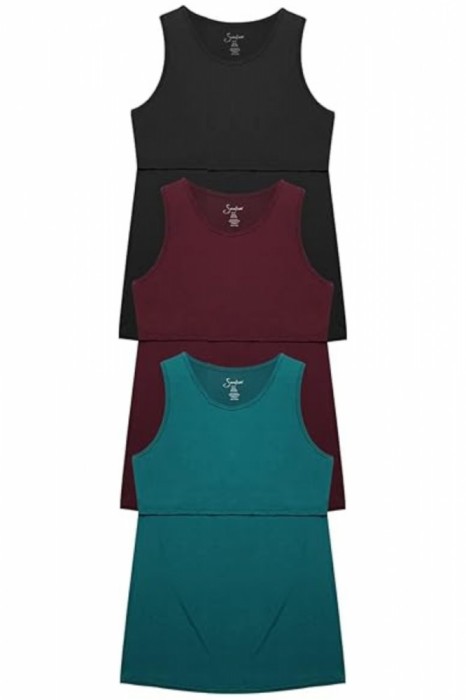 Set 3 Topuri pentru Lauze, Mamici si Gravide, fara Maneci, pentru Alaptare si Sarcina, Confortabile si Elastice, Negru, Verde si Visiniu, XXL Negru 2X