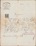 HST A1319 Chitanță comerciant bijuterii porțelan Moritz Halle 1918 Caransebeș