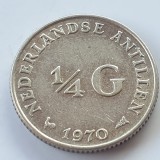 Antilele Olandeze 1/4 gulden 1970 argint, Europa