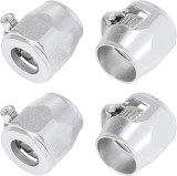 Adaptor de clema pentru finisare furtun auto, aliaj aluminiu ,argintiu