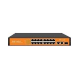 Switch PoE 16x10/100 + 2x100/1000Mbps + 1xSFP, 250m, max 300W - BestNPS NPS16F2G1G SafetyGuard Surveillance