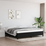 Cadru de pat, negru, 200x200 cm, material textil GartenMobel Dekor, vidaXL