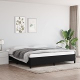 Gossi cadru de pat fara saltea, negru, 200x200 cm, textil