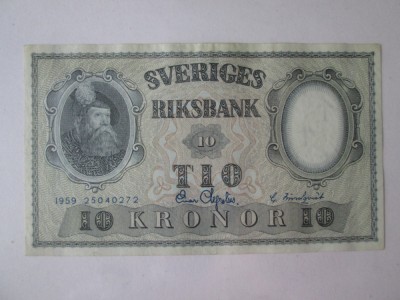 Suedia 10 Kronor 1959 foto