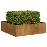 vidaXL Jardinieră Rusty 100x100x30 cm Oțel pentru intemperii