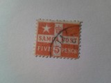 Serie 1 valoare Samoa Britanic 1894 Drapelul National , 5p stampilat