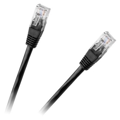 Cablu patchcord UTP cat6 0.5 m negru Rebel foto