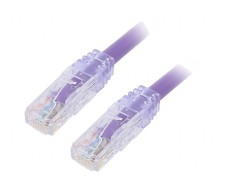 Patch Cord TX6A PVC Violet 1m U/UTP 10Gig 24AWG