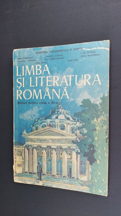 LIMBA SI LITERATURA ROMANA CLASA A XII A PAVNOTESCU LAZARESCU OLTEANU GAGEANU