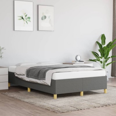 vidaXL Cadru de pat fără saltea, gri &amp;icirc;nchis, 120x200 cm, textil 347150 foto