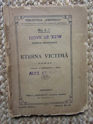 HENRYK SIENKIEWICZ - Eterna victima foto