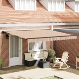 vidaXL Cortina Retractabilă Dungă Multicolor 400x300 cm țesătură 3330573