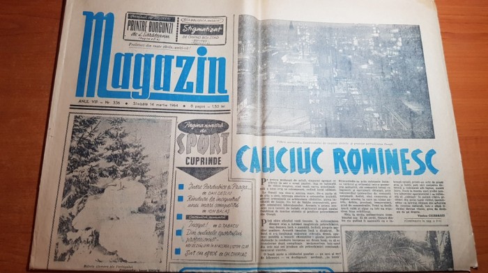 magazin 14 martie 1964-articol combinatul onesti,articol orasul bucuresti