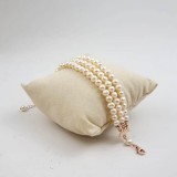 Cumpara ieftin Brățară Charm Perle Cultură Albe, Argint 925 placat Aur Roz, Ajustabilă 19-23cm, Made in Italy