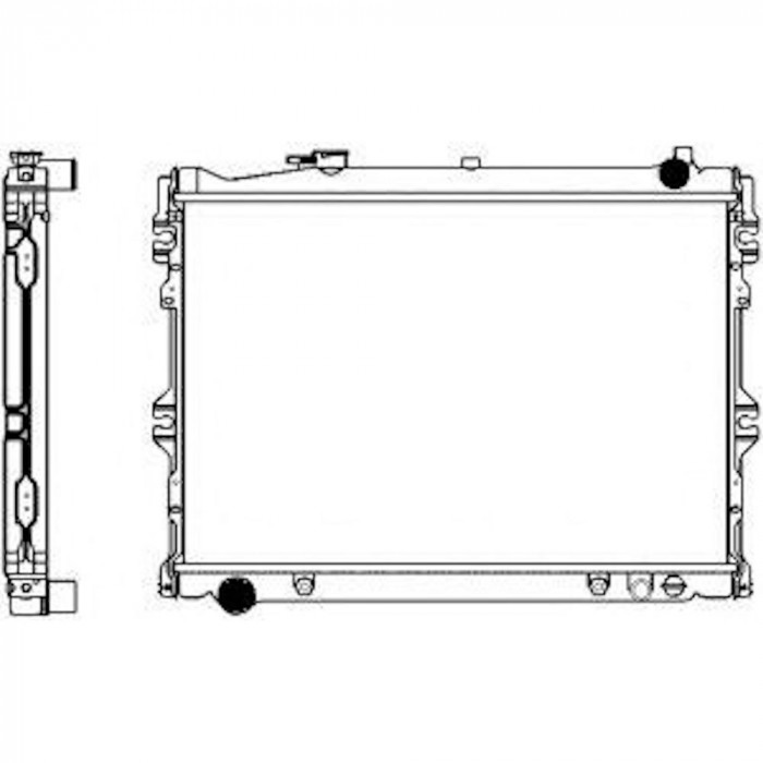 Radiator racire Mazda 929 (Hb/Hc), 12.1986-07.1989, Motorizare 3.0 V6 125/140kw Benzina, tip climatizare Automat, diametru intrare/iesire 35/42mm, ti